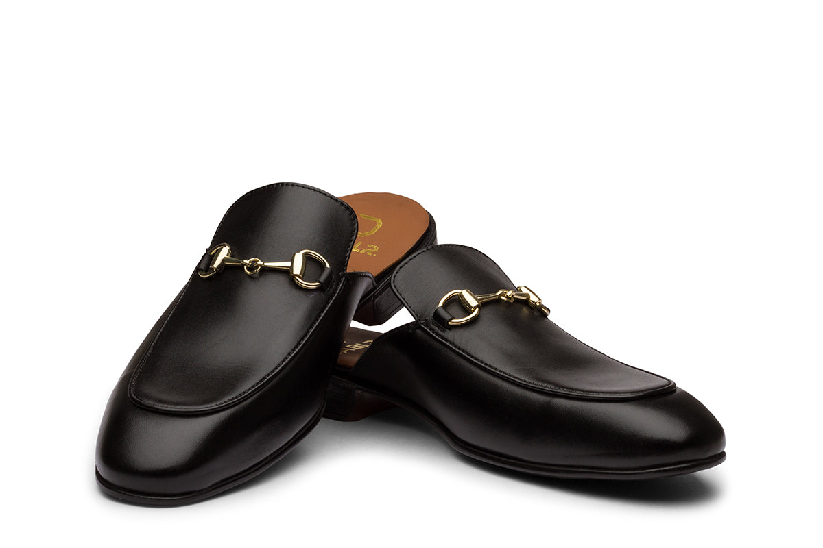 SUSH MULE - BLACK LEATHER SHOES