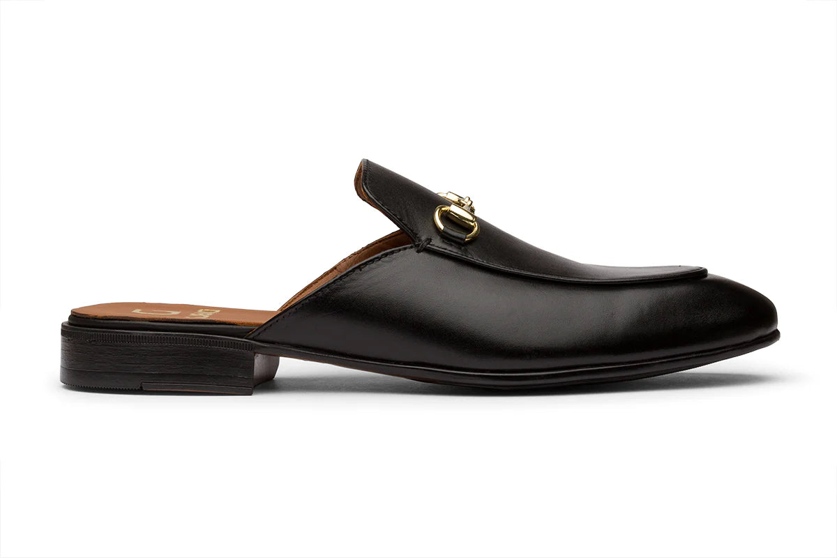 SUSH MULE - BLACK LEATHER SHOES