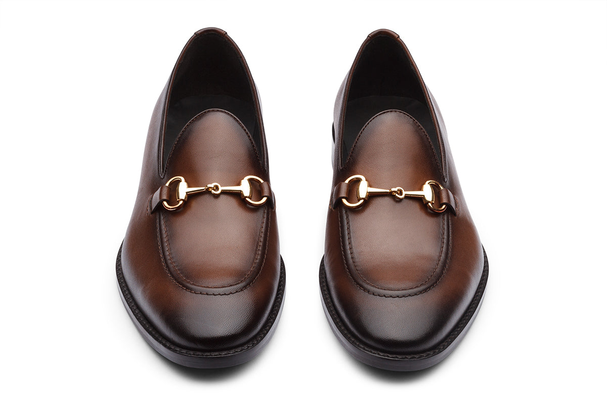 MONACO - CHESTNUT BROWN LEATHER SHOES