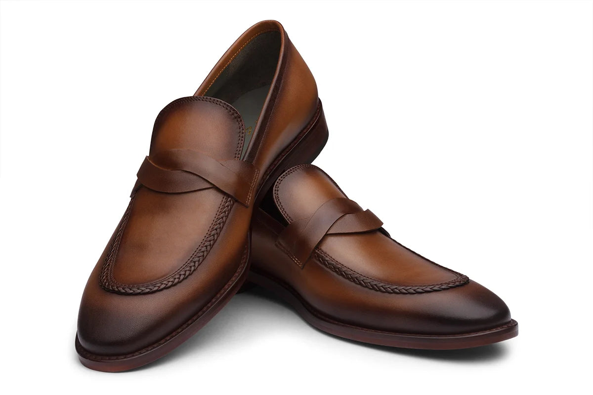 CULLMAN - CHESTNUT BROWN LEATHER SHOES