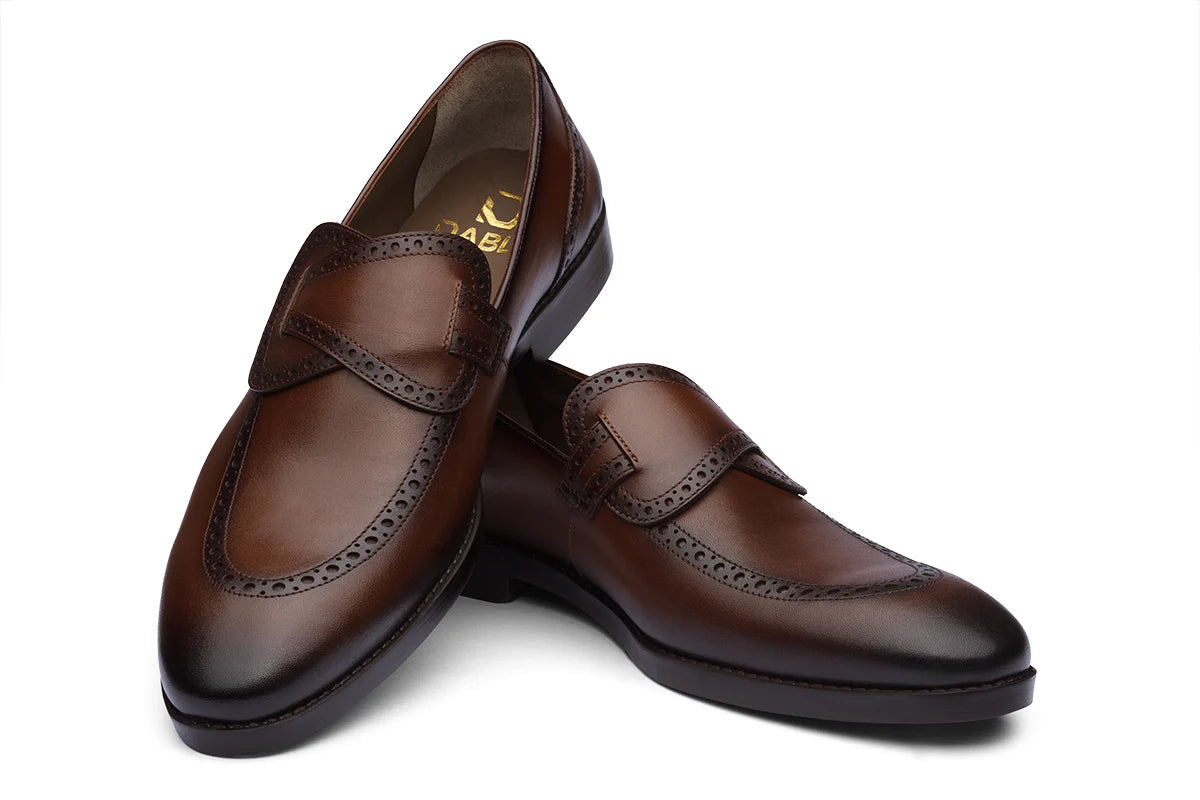 ROMA - CHESTNUT BROWN LEATHER SHOES