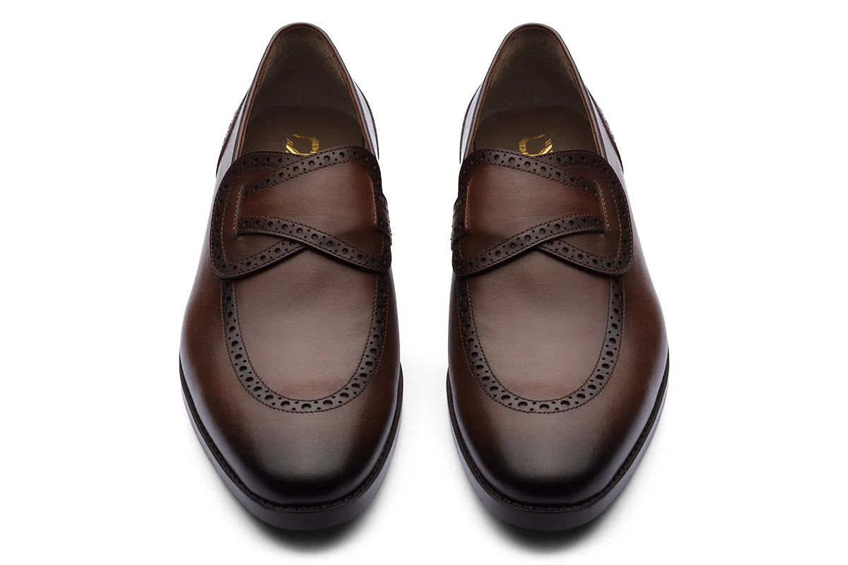 ROMA - CHESTNUT BROWN LEATHER SHOES