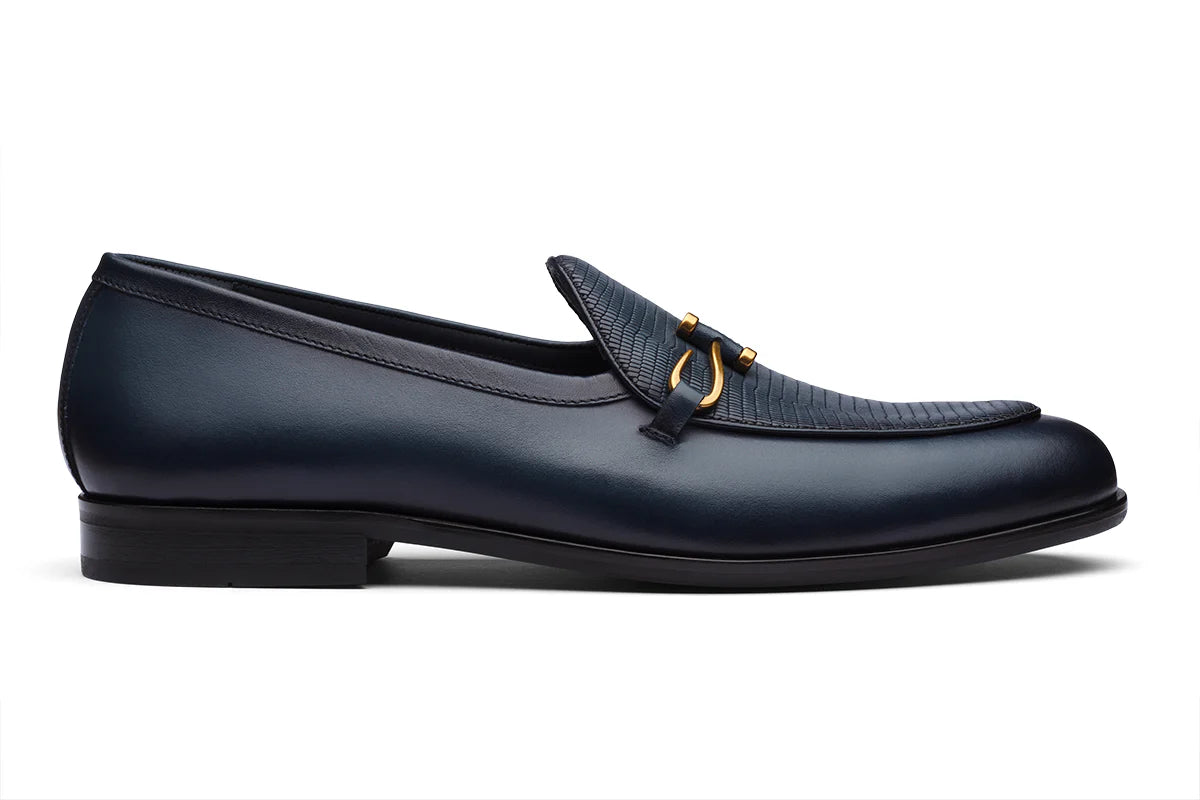 BELGRADE - BLUE LEATHER SHOES