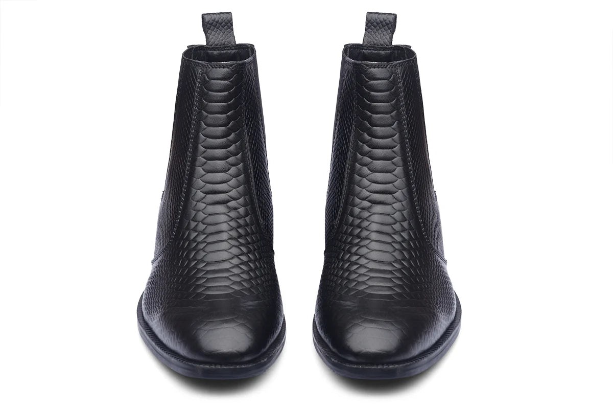 BURSA - BLACK SNAKE LEATHER BOOTS