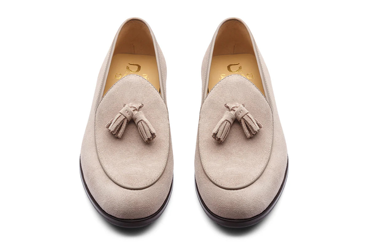PETERSBURG - CREAM SUEDE LEATHER SHOES