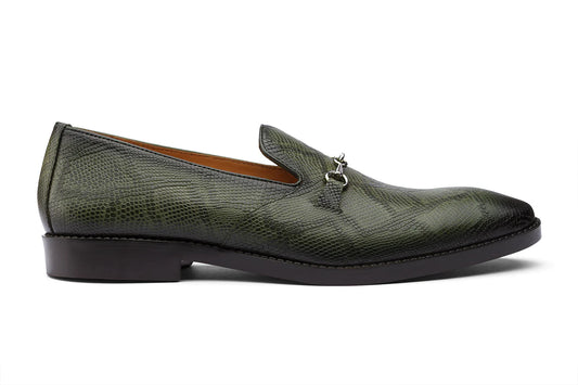 COBRA - OLIVE GREEN LEATHER SHOES