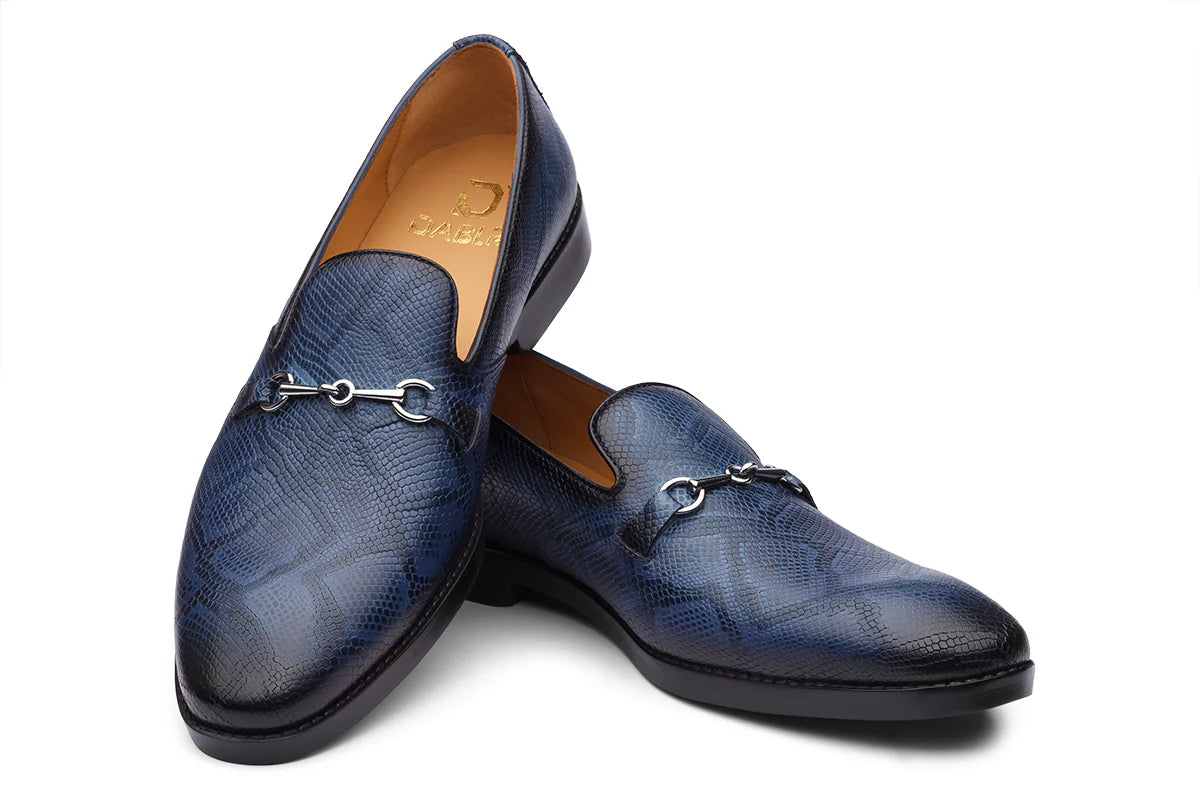 COBRA - BLUE LEATHER SHOES