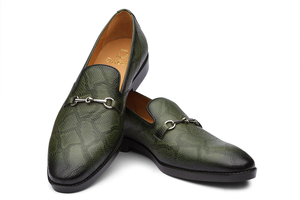 COBRA - OLIVE GREEN LEATHER SHOES