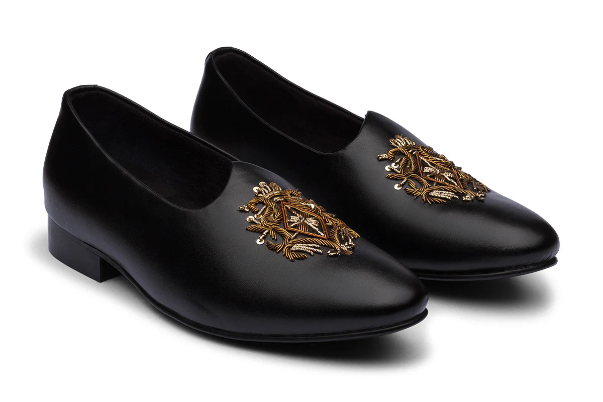 CLASSIC EMBROIDERY MOJRI - BLACK