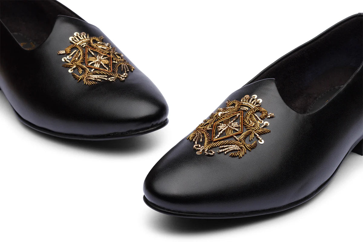 CLASSIC EMBROIDERY MOJRI - BLACK