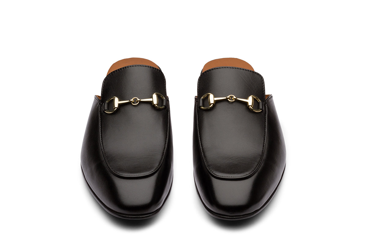 SUSH MULE - BLACK LEATHER SHOES