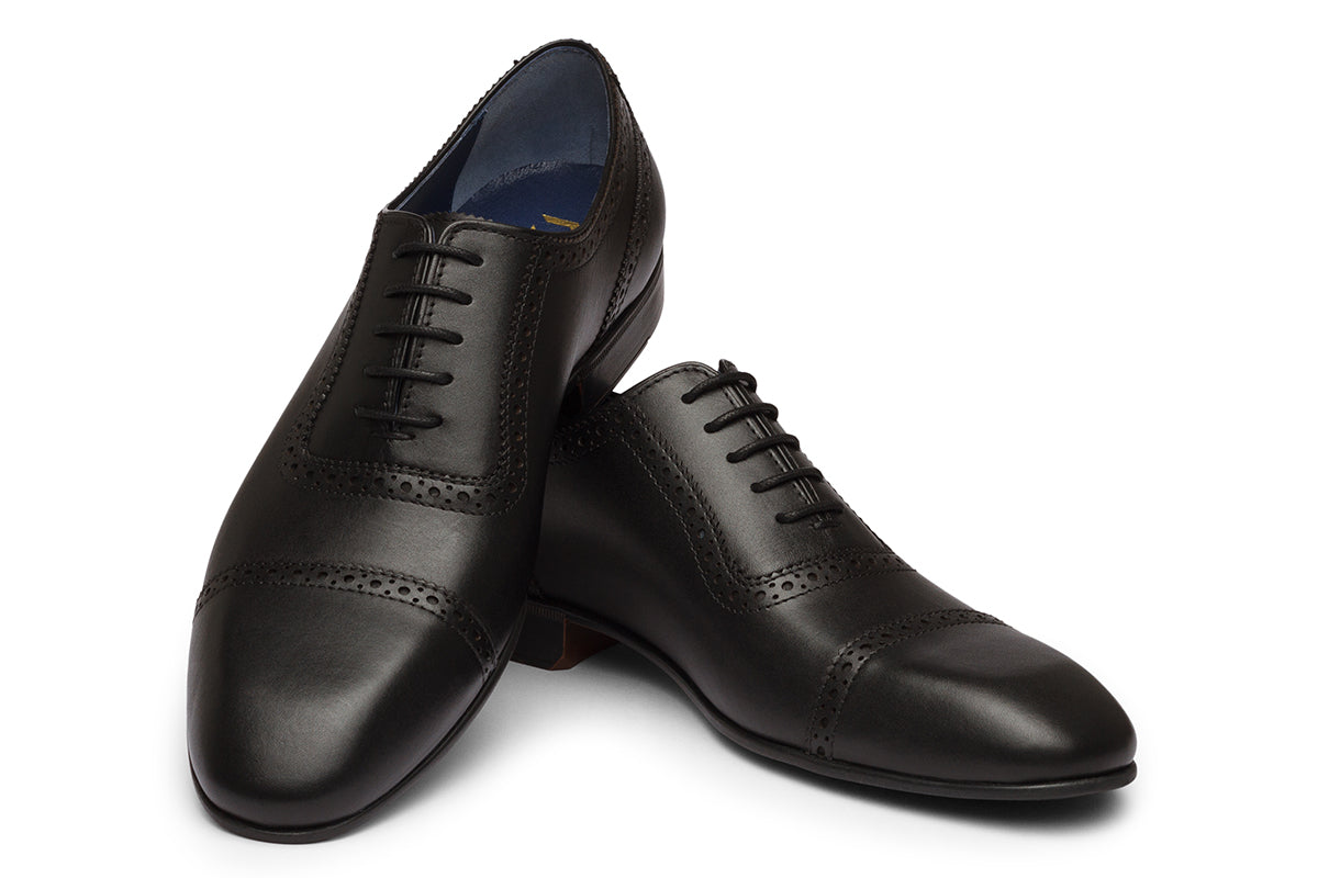 ATHENS - BLACK LEATHER SHOES