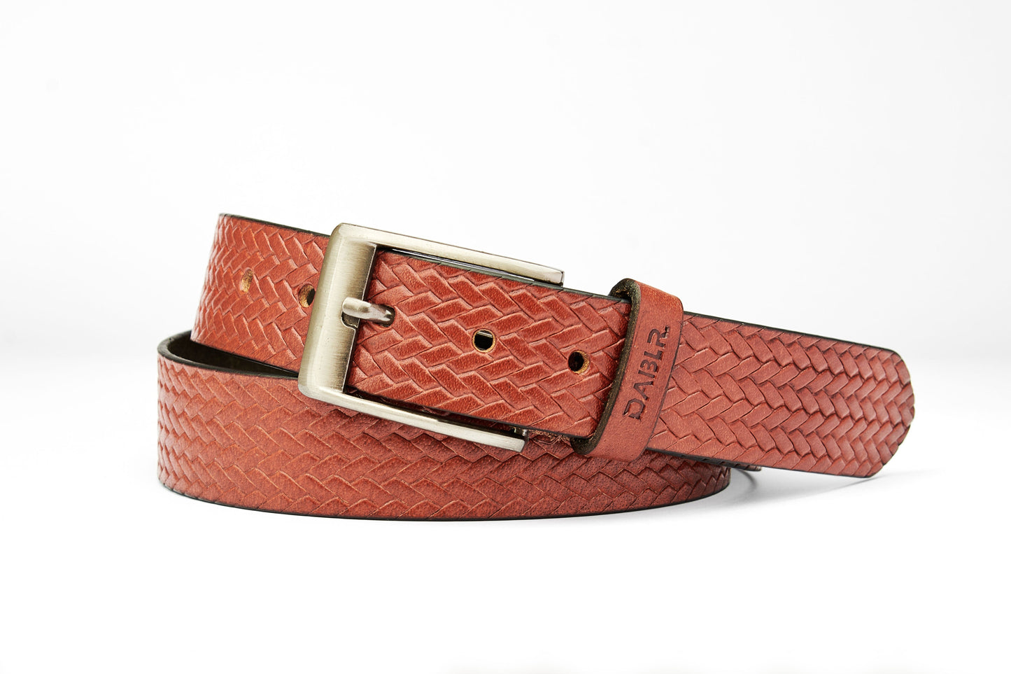 ZIG ZAG - TAN LEATHER BELT