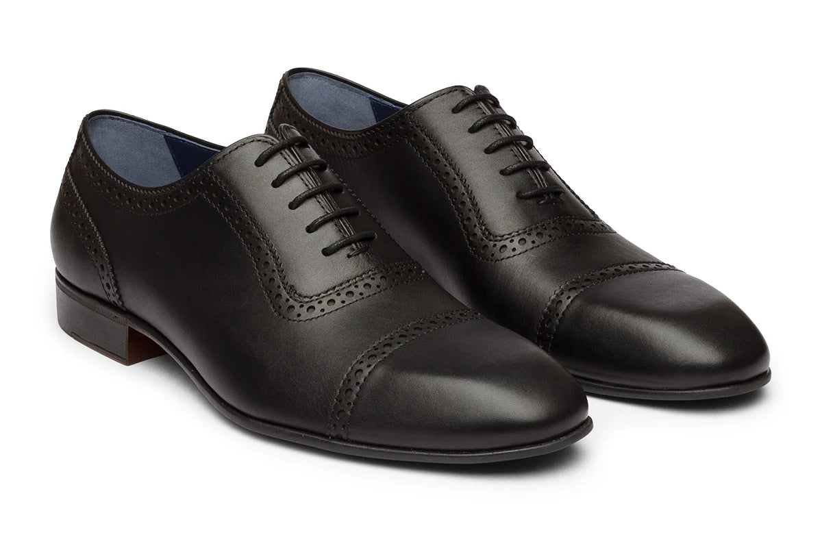 ATHENS - BLACK LEATHER SHOES