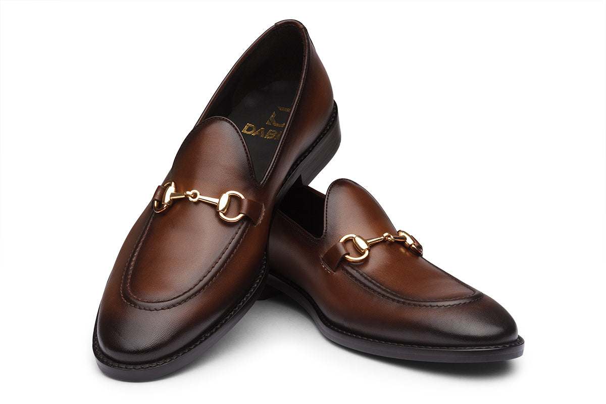 MONACO - CHESTNUT BROWN LEATHER SHOES