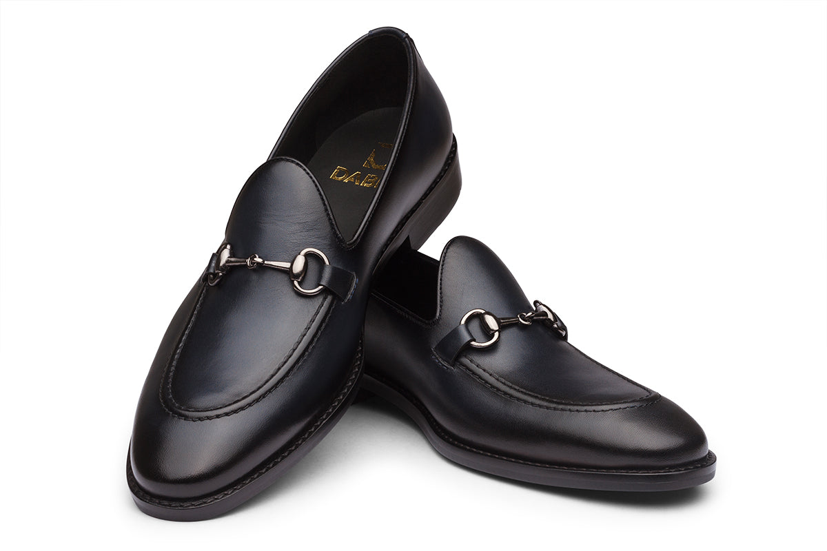 MONACO - MIDNIGHT NAVY BLUE LEATHER SHOES