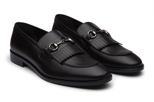 BARCELONA - BLACK LEATHER SHOES