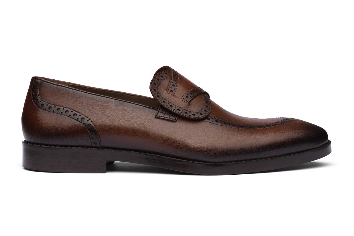 ROMA - CHESTNUT BROWN LEATHER SHOES