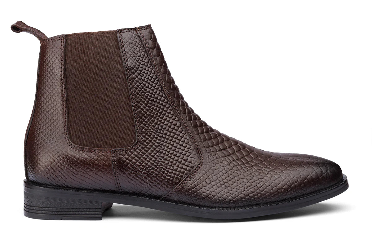 BURSA - BROWN SNAKE LEATHER BOOTS