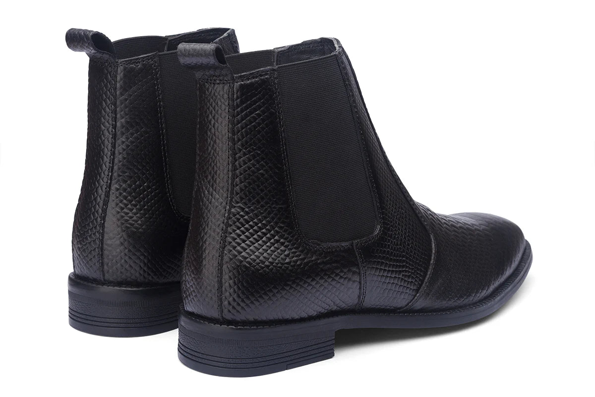BURSA - BLACK SNAKE LEATHER BOOTS