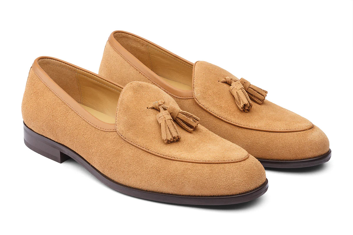 PETERSBURG - TAN SUEDE LEATHER SHOES