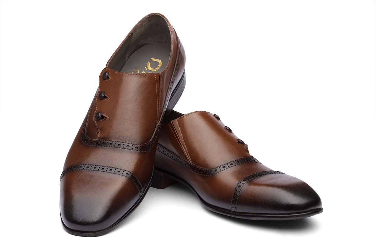 TOKYO - CHESTNUT BROWN LEATHER SHOES