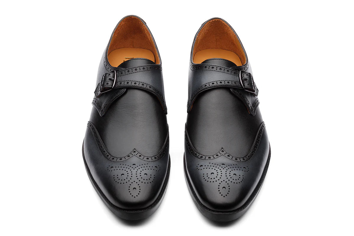 NAIROBI - BLACK GREY LEATHER SHOES
