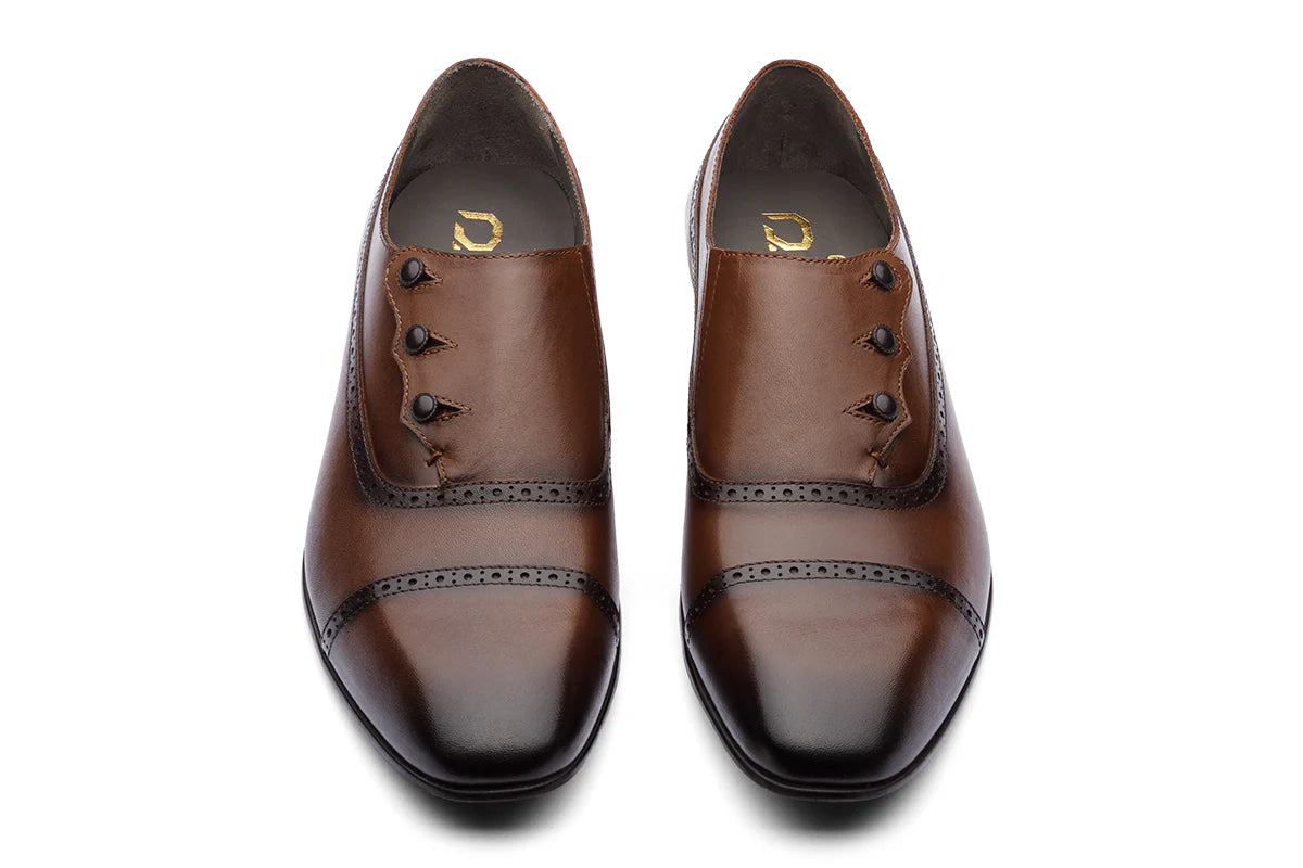 TOKYO - CHESTNUT BROWN LEATHER SHOES