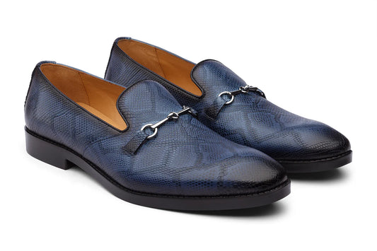 COBRA - BLUE LEATHER SHOES