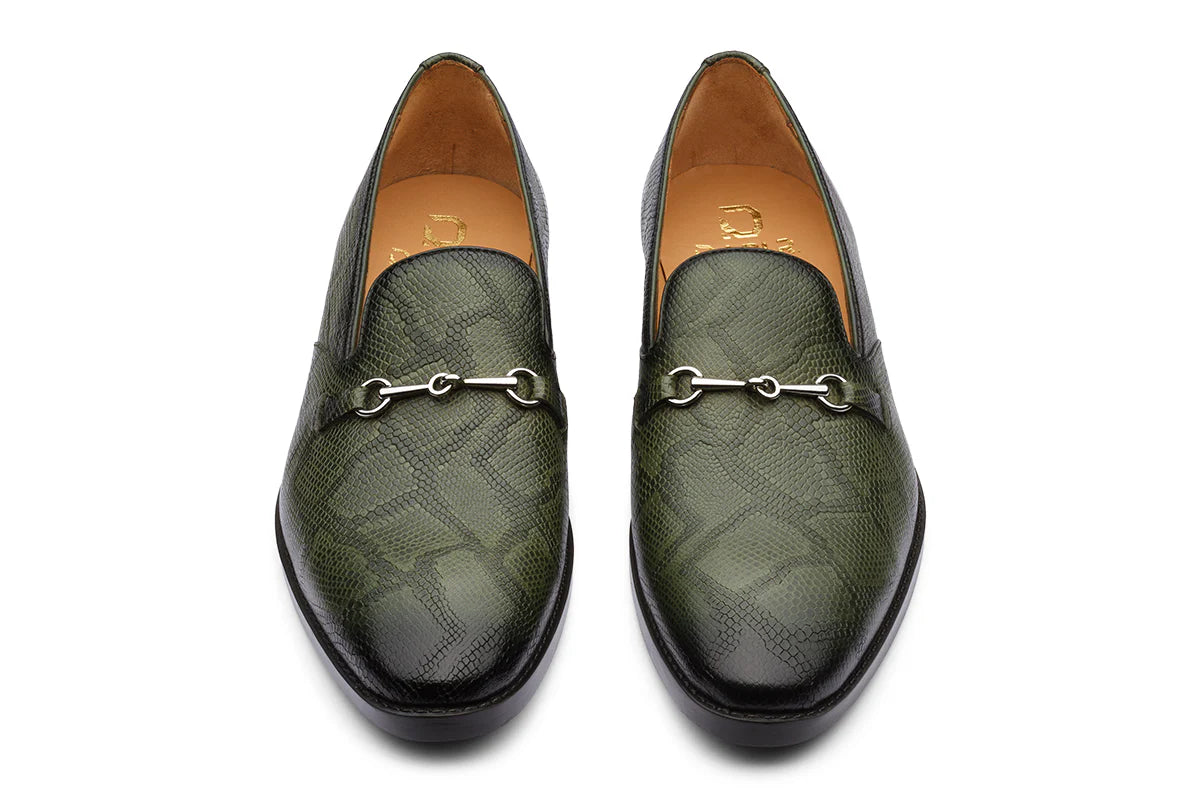 COBRA - OLIVE GREEN LEATHER SHOES