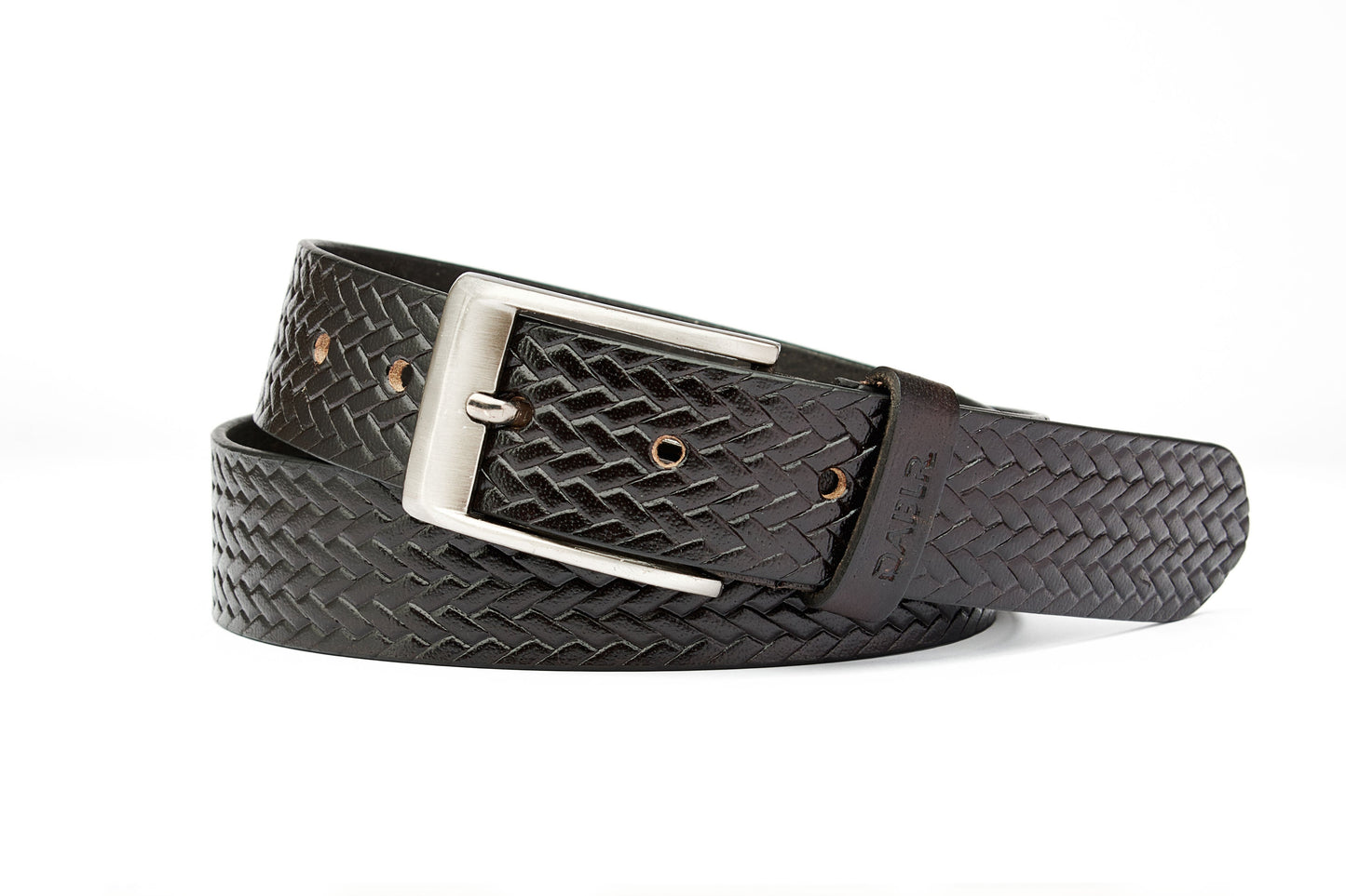 ZIG ZAG - BLACK LEATHER BELT